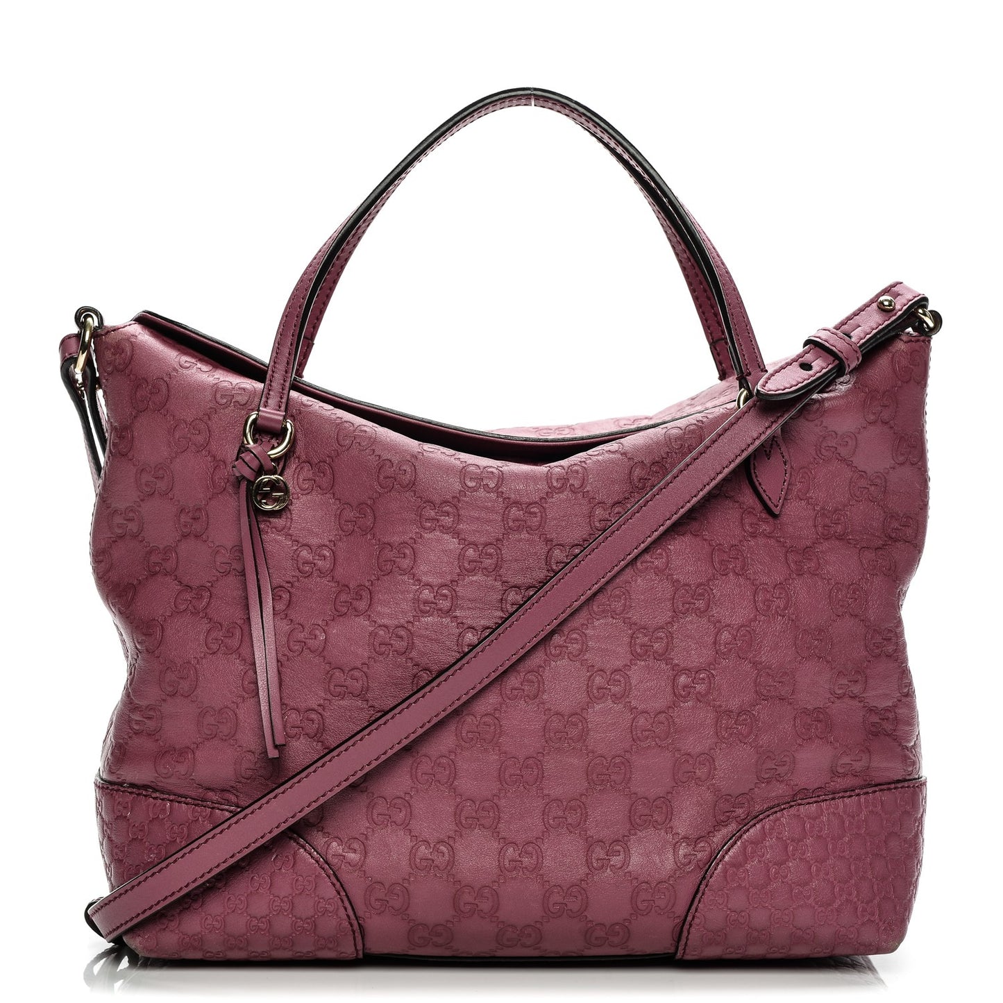 Guccissima Medium Bree Foldover Tote Peonia Flower