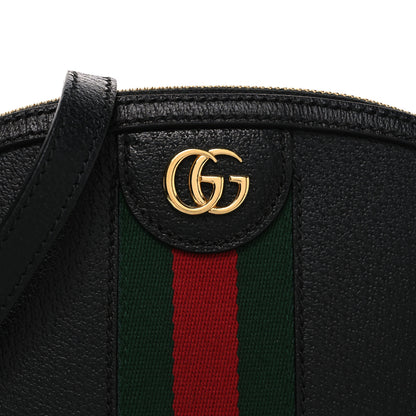 Gucci Calfskin GG Web Small Ophidia Dome Shoulder Bag Black 8 of 10