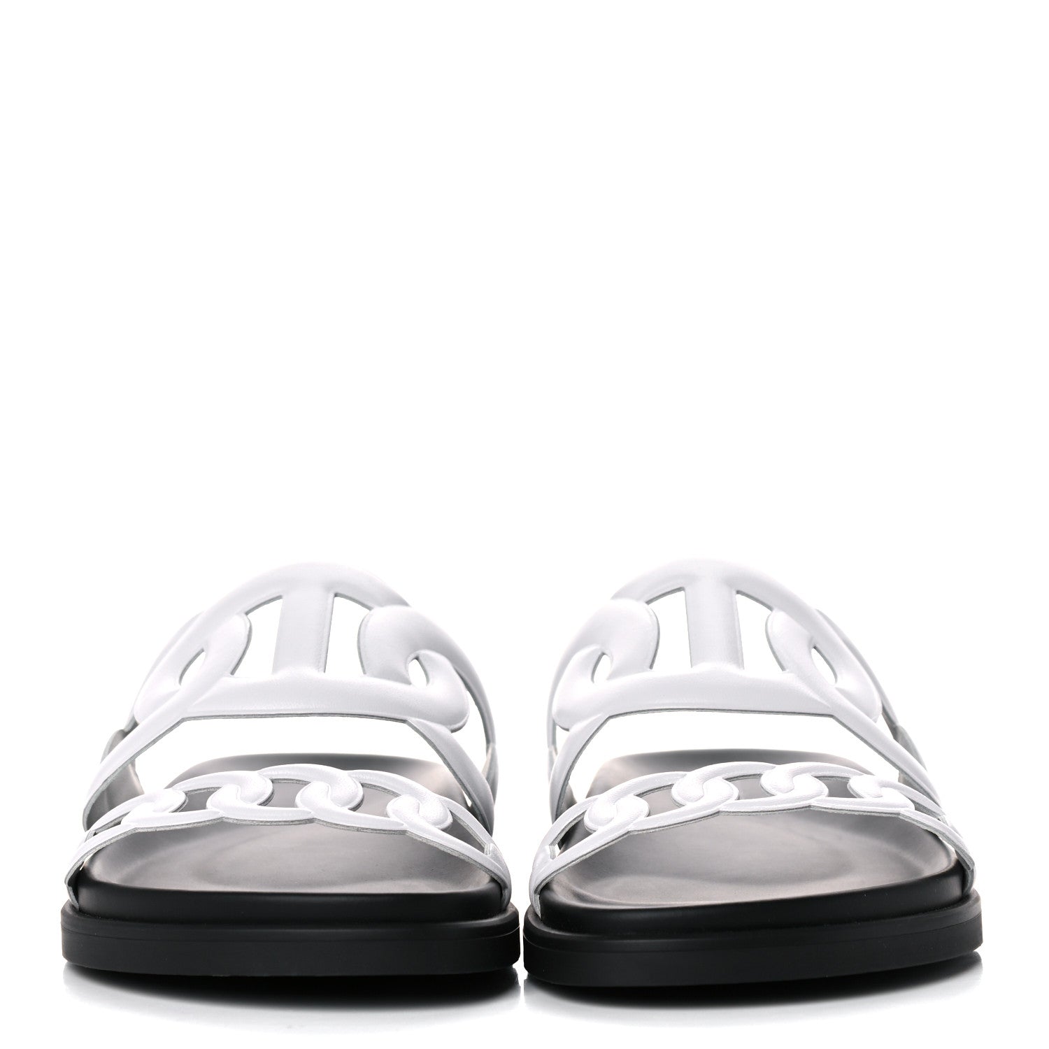 Hermes Nappa Womens Extra Sandals 37 White 2 of 9