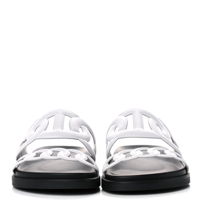 Hermes Nappa Womens Extra Sandals 37 White 2 of 9