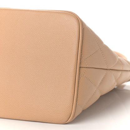 Chanel Caviar Quilted Medallion Tote Beige 9 of 9