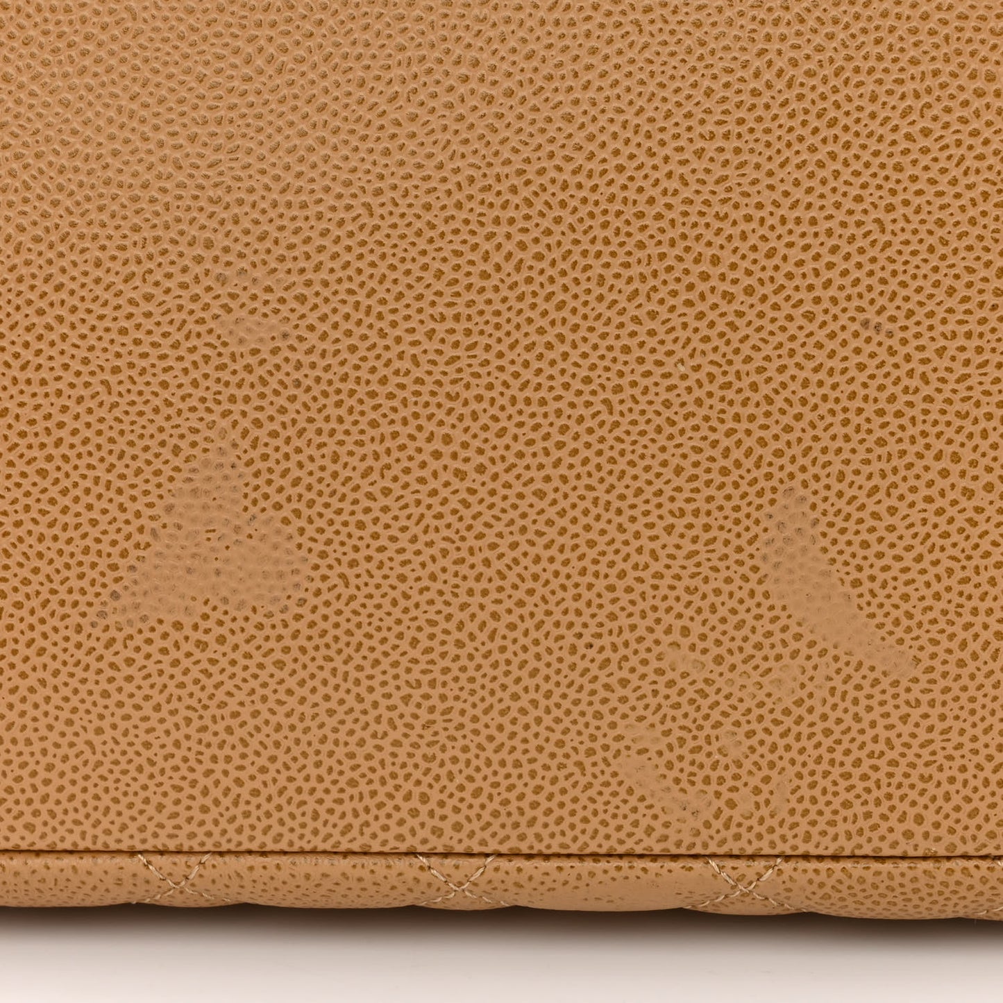 Caviar Quilted Grand Shopping Tote GST Dark Beige