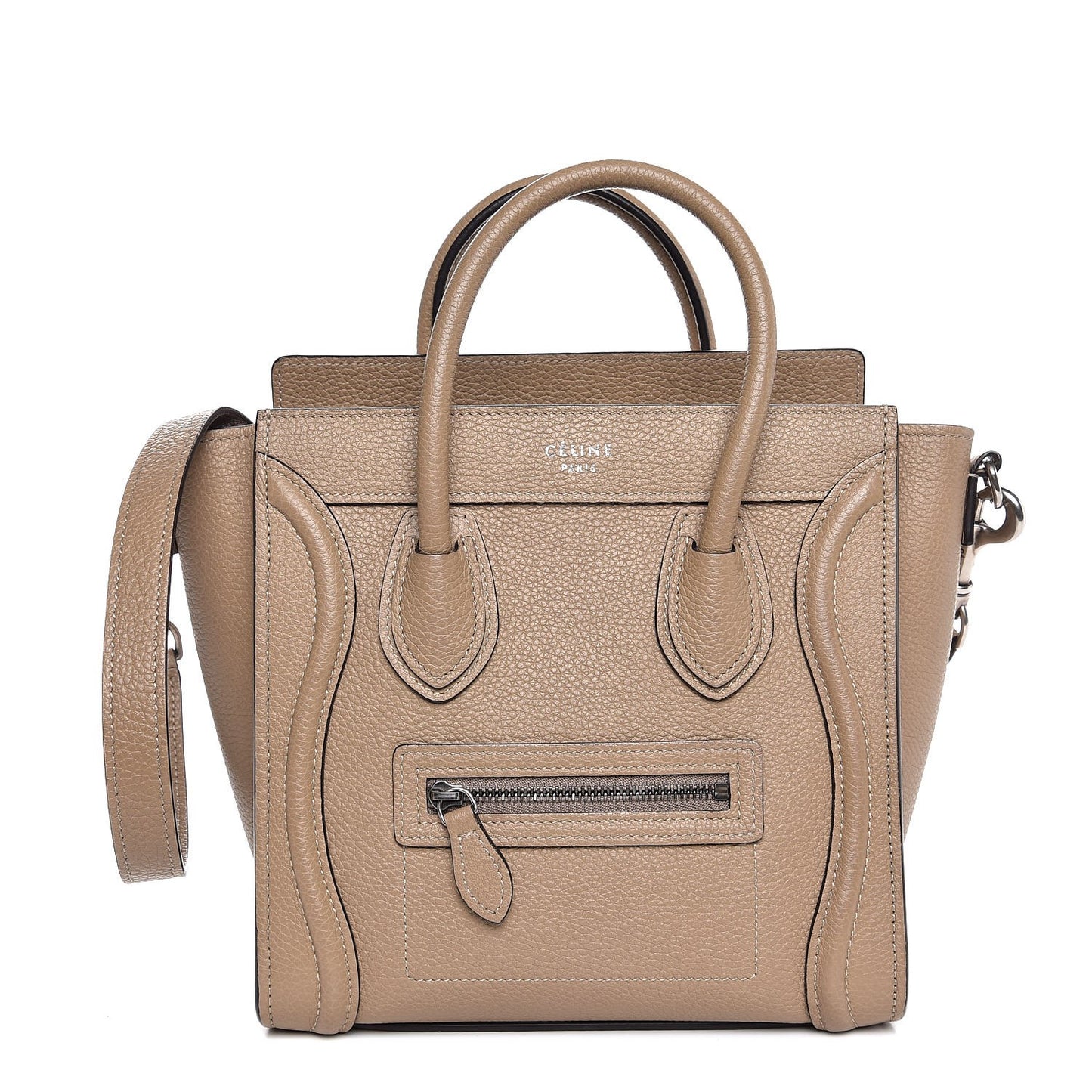 Drummed Calfskin Nano Luggage Dune