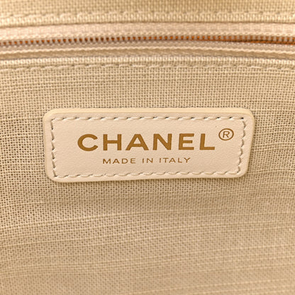 Chanel Mixed Fibers Small Deauville Tote Yellow 6 of 11