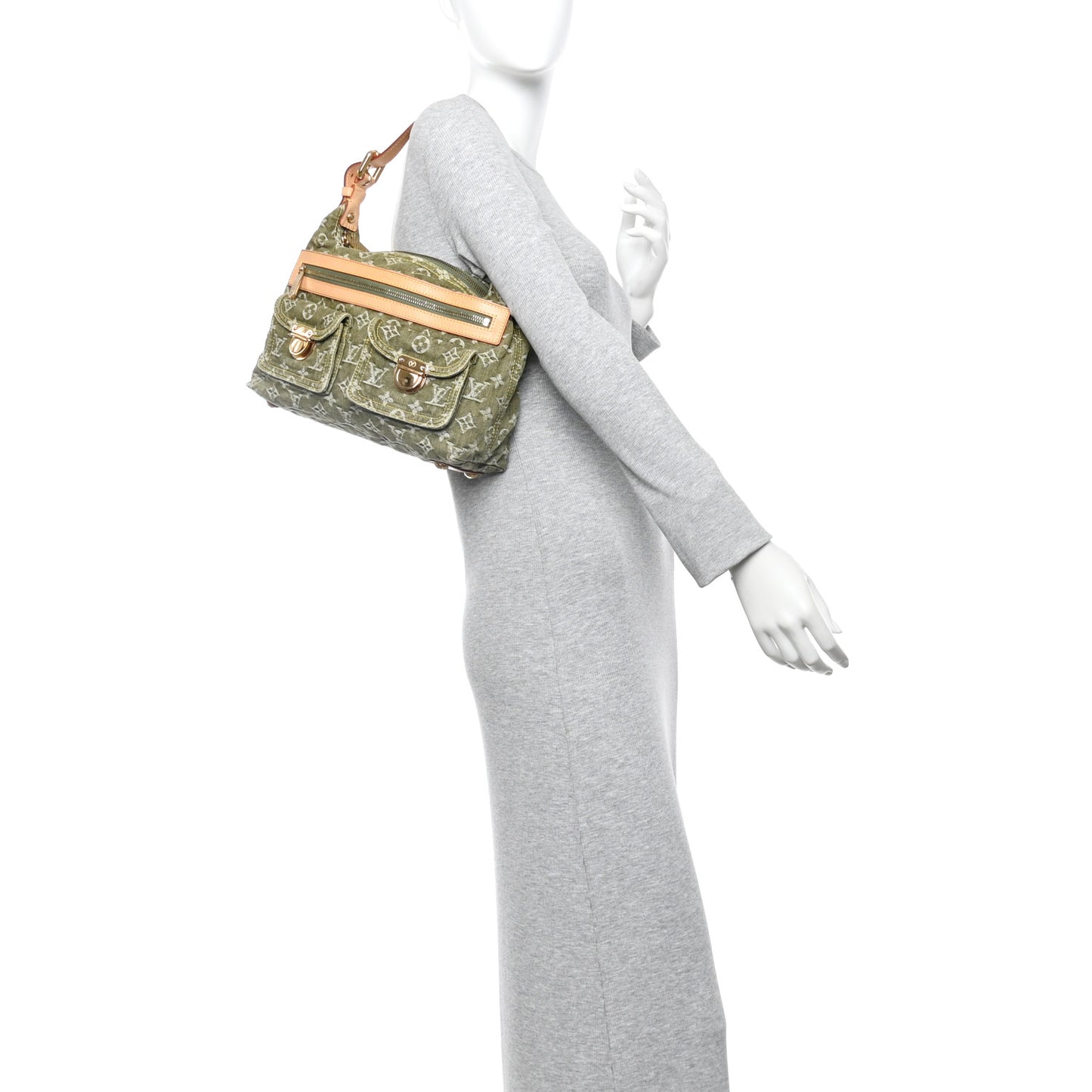 Monogram Denim Baggy PM Lichen