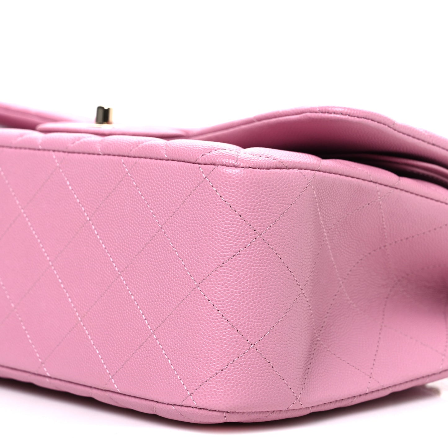 Caviar Quilted Jumbo Double Flap Pink