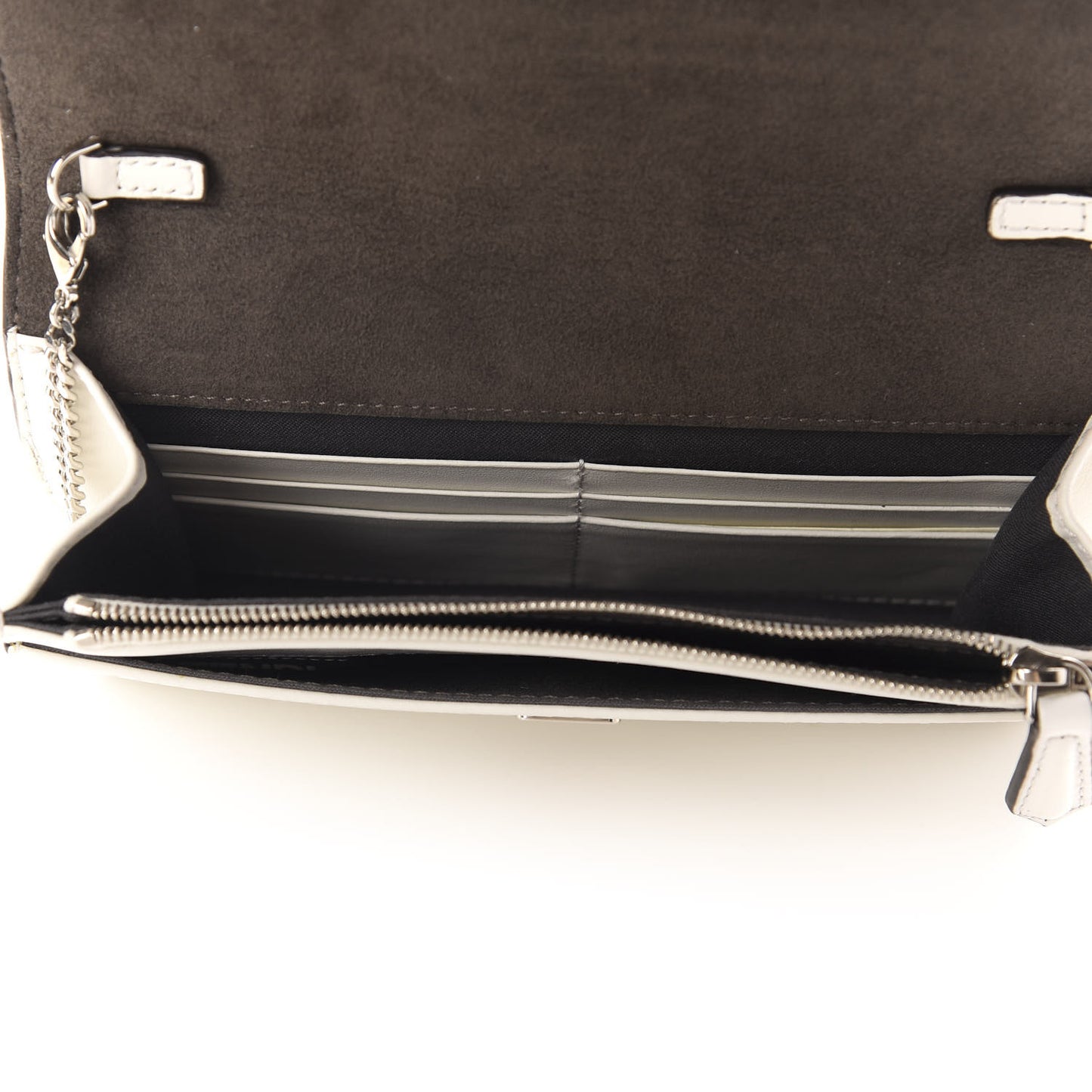 Vitello Century Lucido Nappa Flowerland Studded Tube Wallet On Chain White Ice Multicolor