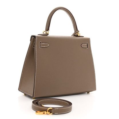 Hermes Epsom Kelly Sellier 25 Etoupe 3 of 11
