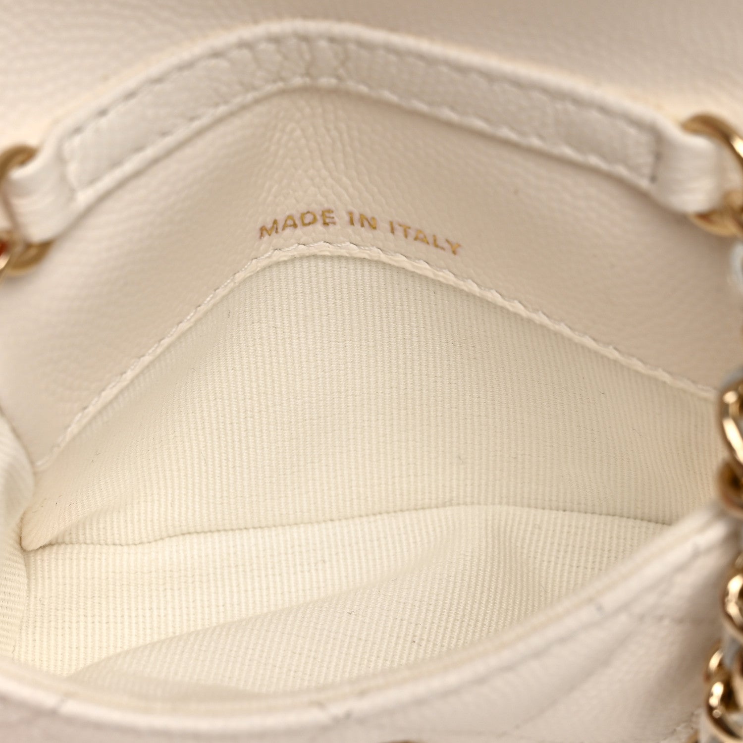 Chanel Caviar Quilted Belt Bag With Charms On Chain White 4 of 8