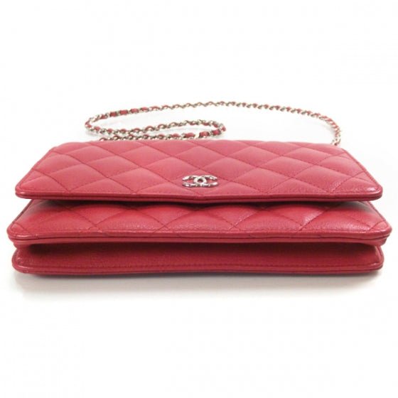 Chanel Caviar Wallet on Chain Fuchsia 5 of 10