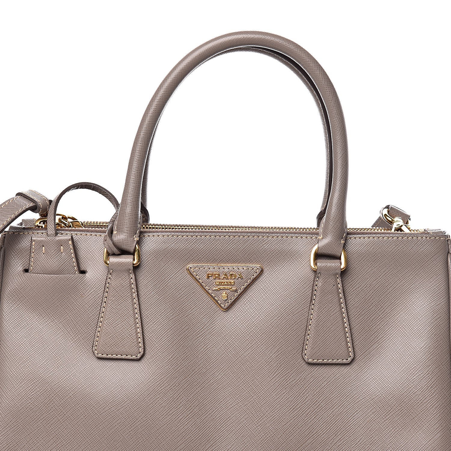 Prada Saffiano Small Galleria Double Zip Tote Argilla 10 of 17