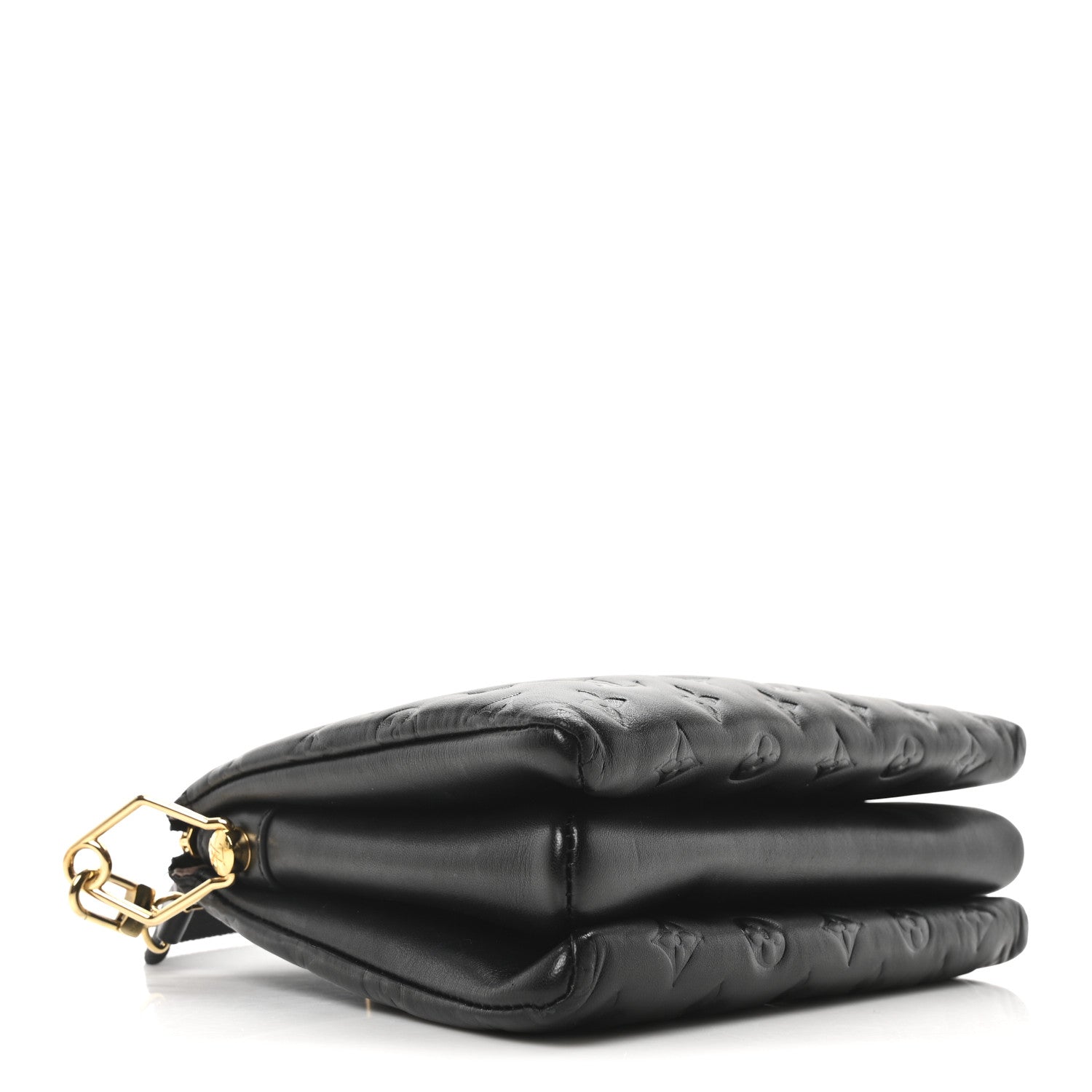 Louis Vuitton Lambskin Embossed Monogram Coussin PM Black 5 of 10