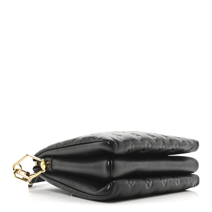 Louis Vuitton Lambskin Embossed Monogram Coussin PM Black 5 of 10