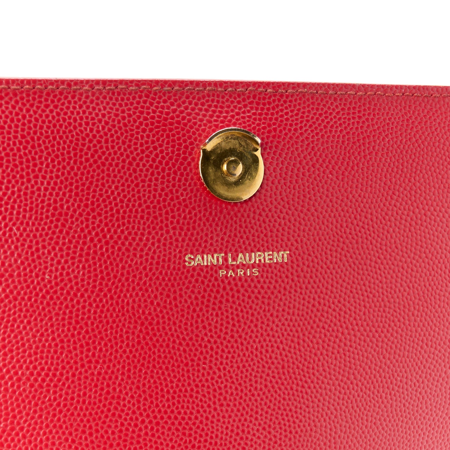 Saint Laurent Grain De Poudre Medium Monogram Kate Satchel Red 6 of 12