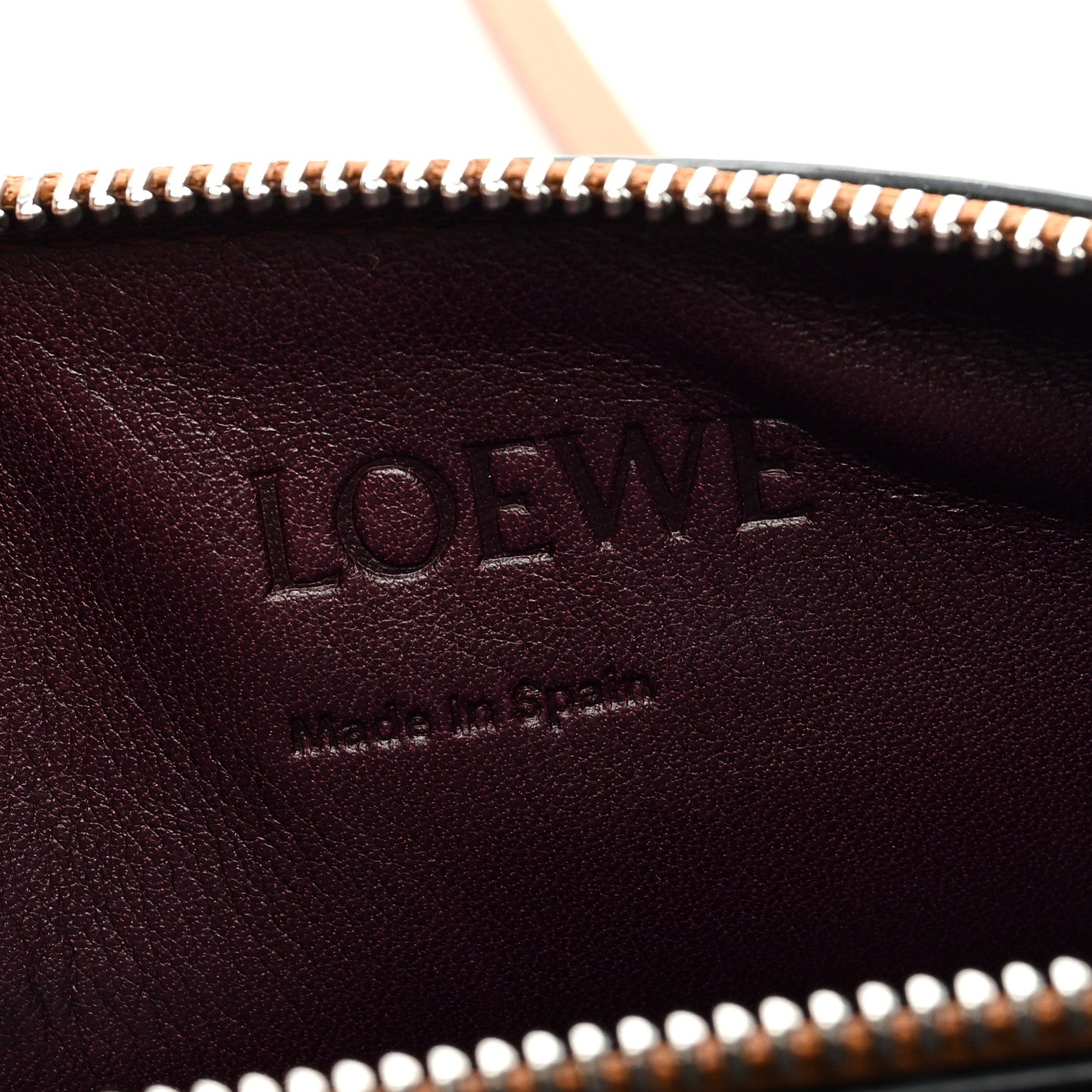 Loewe Calfskin Gate Double Zip Pouch Crossbody Black Brown 7 of 9
