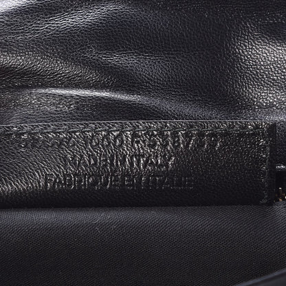 Balenciaga Chevre Gold Metallic Edge Hardware Envelope Clutch Black 7 of 7