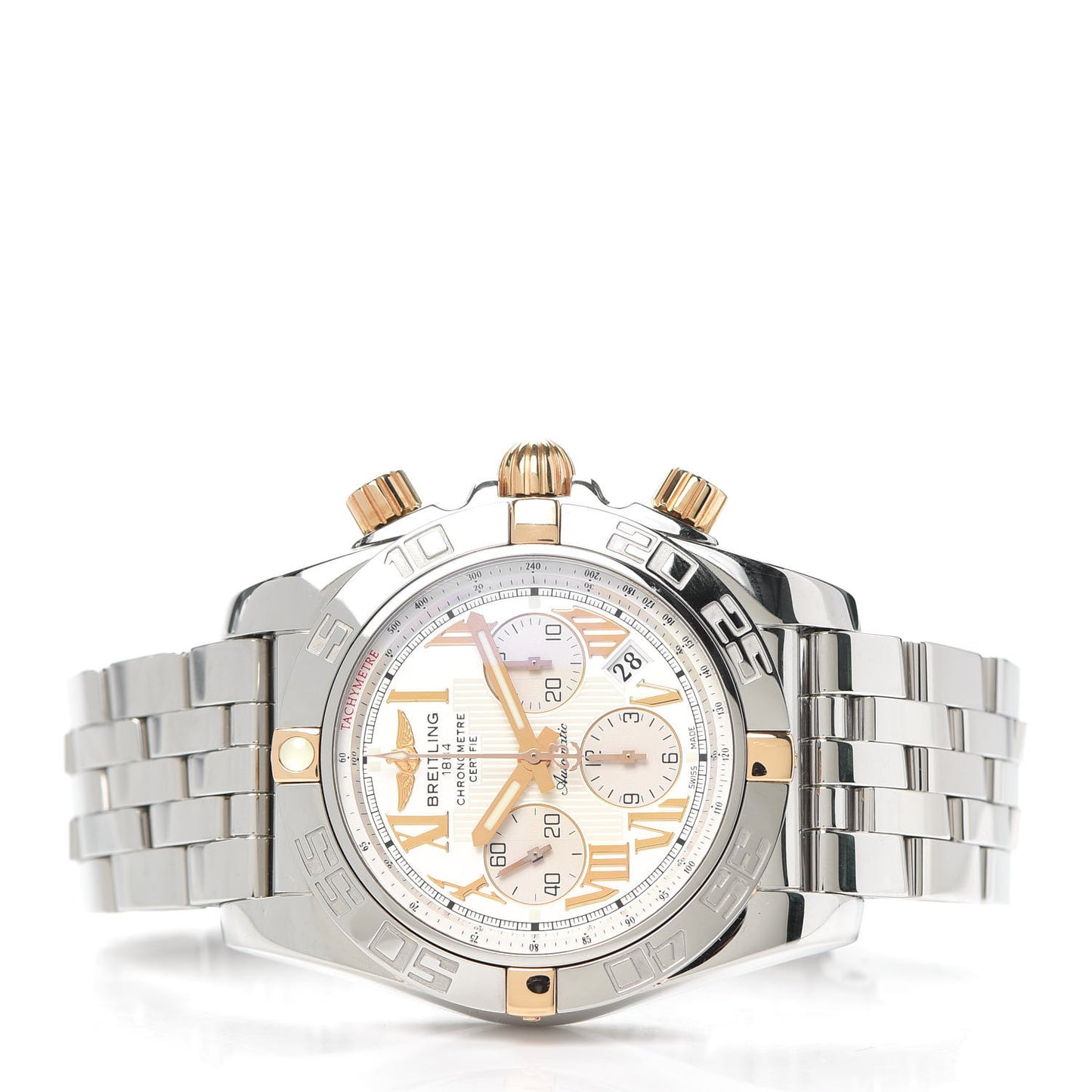 Stainless Steel 18K Rose Gold 44mm Chronomat Automatic Watch IB0110