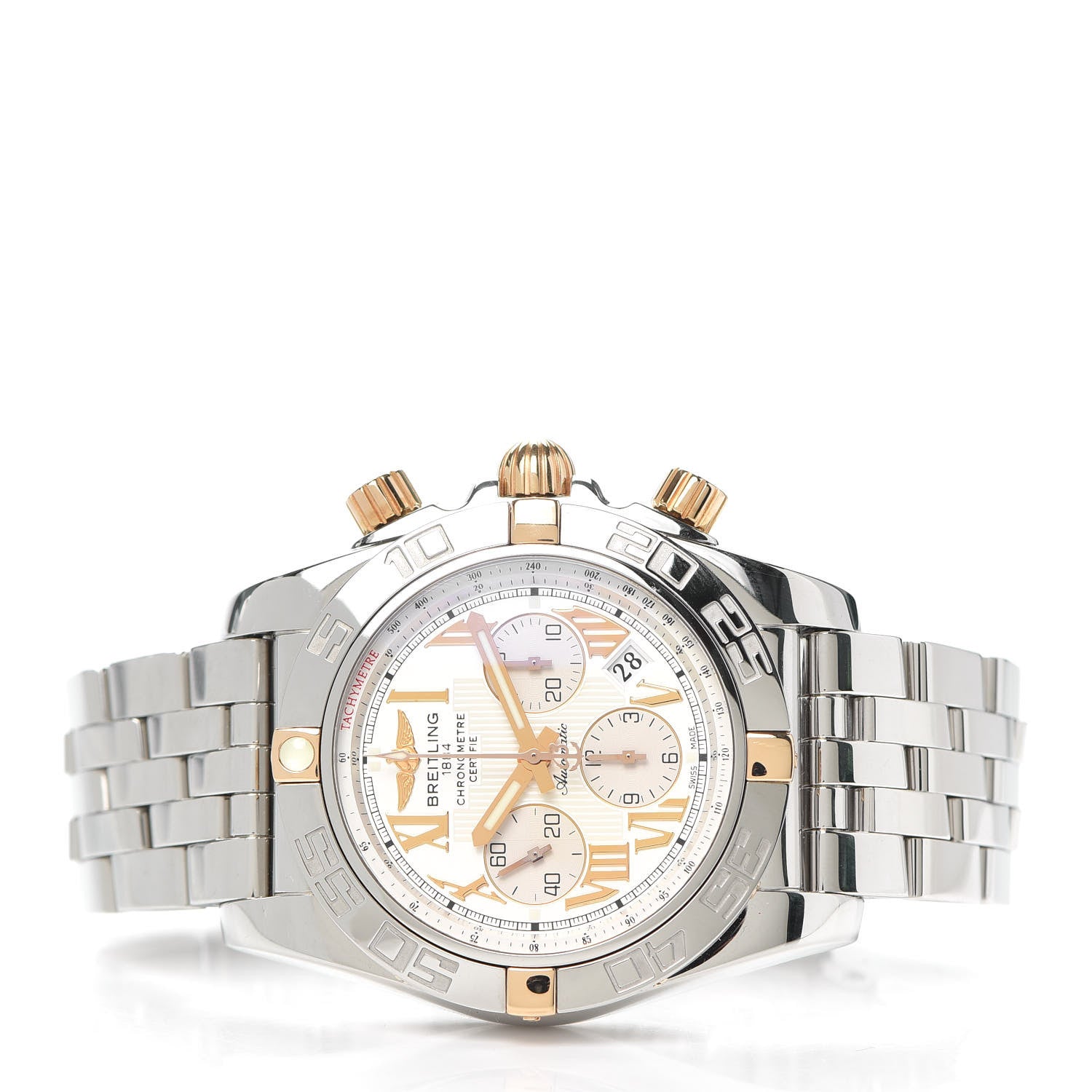 Breitling Stainless Steel 18K Rose Gold 44mm Chronomat Automatic Watch IB0110 2 of 6