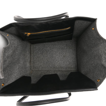 Celine Felt Calfskin Medium Tie Knot Tote Grey Black 5 of 19