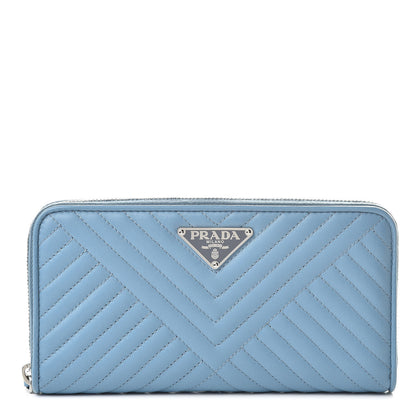 Prada Nappa Impunture Zip Around Wallet Astrale 1 of 9