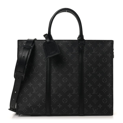 Louis Vuitton Monogram Eclipse Sac Plat Horizontal Zipper 1 of 9