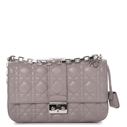 Christian Dior Lambskin Cannage Medium Miss Dior Flap Grey 1 of 9