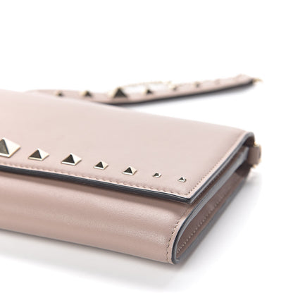 Valentino Garavani Vitello Rockstud Crossbody Wallet on Chain Poudre 11 of 11