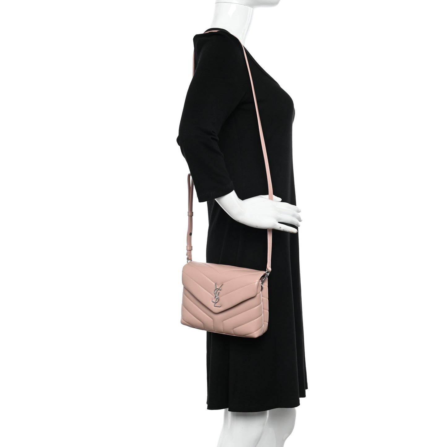 Calfskin Y Quilted Monogram Toy Loulou Crossbody Bag Tender Pink