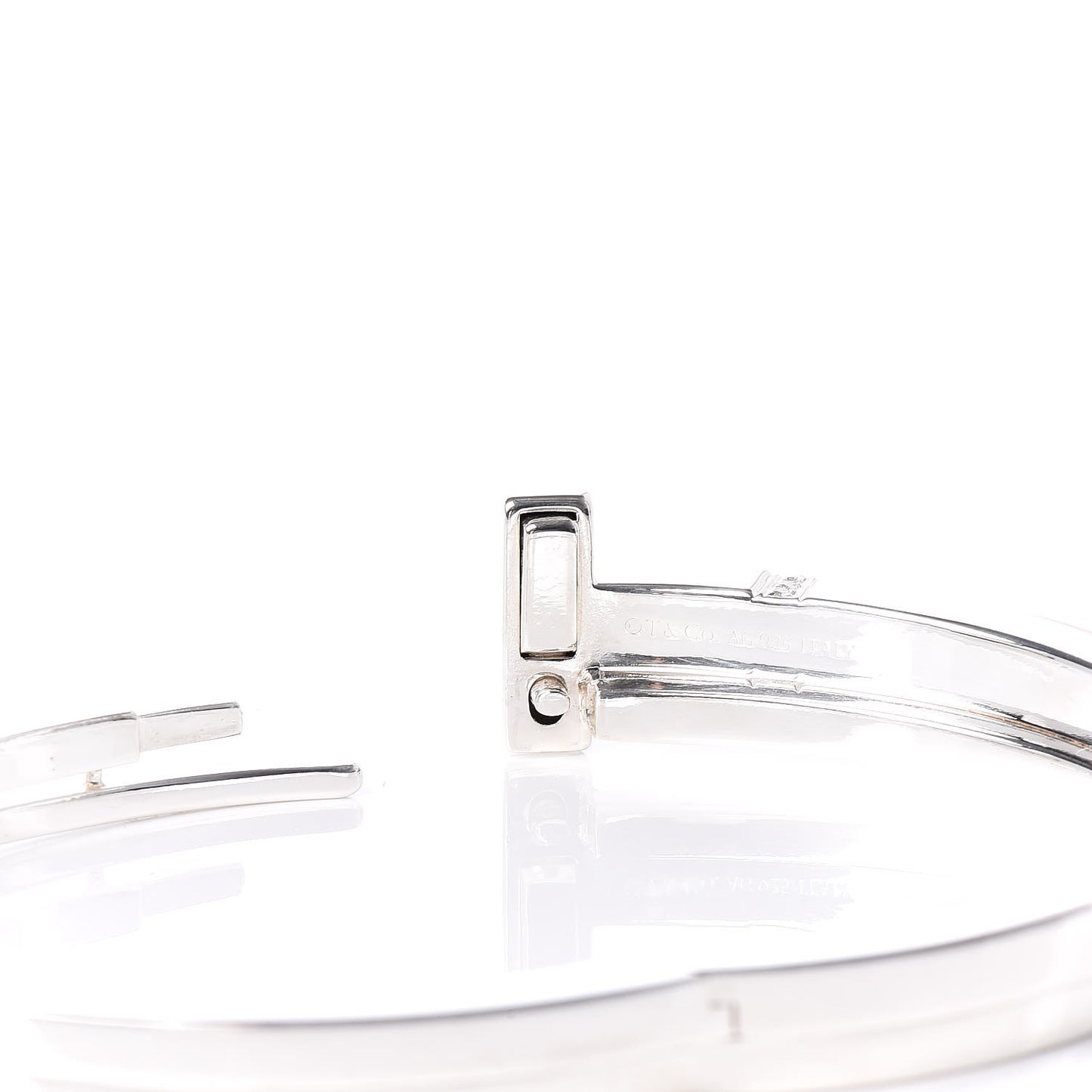 Sterling Silver Diamond T Square Wrap Bracelet