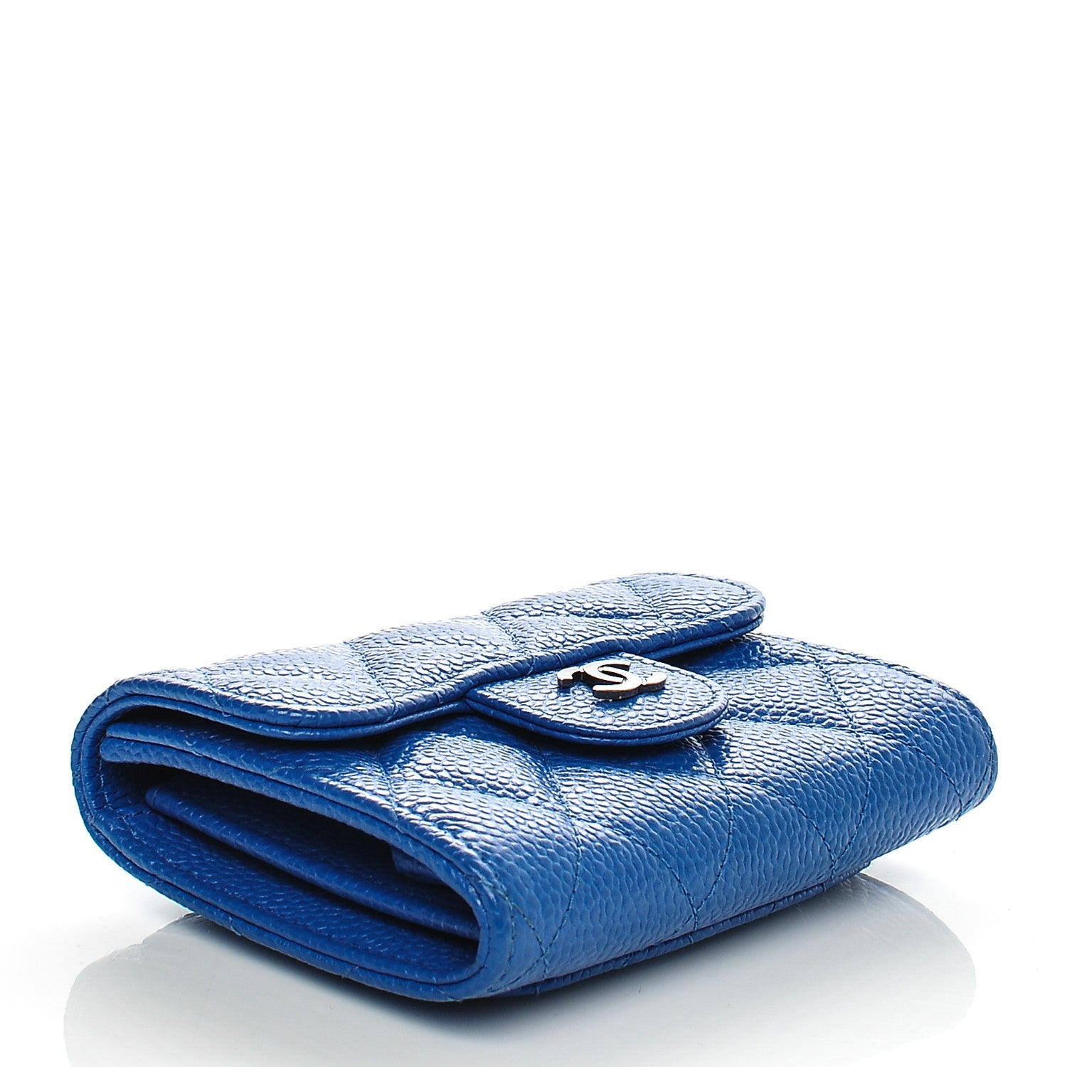 Chanel Caviar Quilted Card Holder Blue 4 of 7