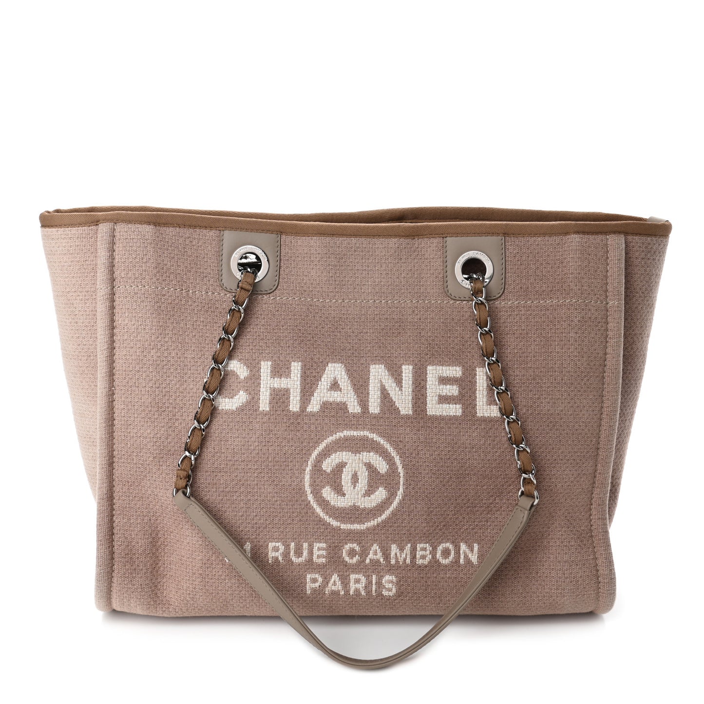 Canvas Small Deauville Tote Beige
