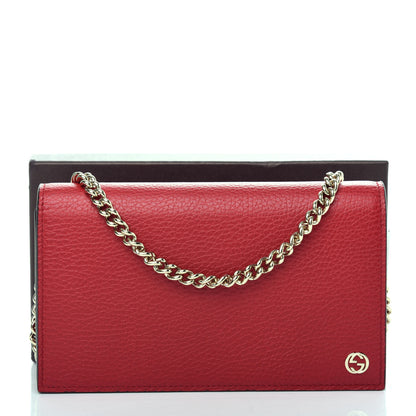 Gucci Dollar Calfskin Medium Betty Chain Wallet Tabasco 11 of 11