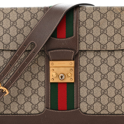 Gucci GG Supreme Monogram Web Messenger Bag Brown 8 of 18