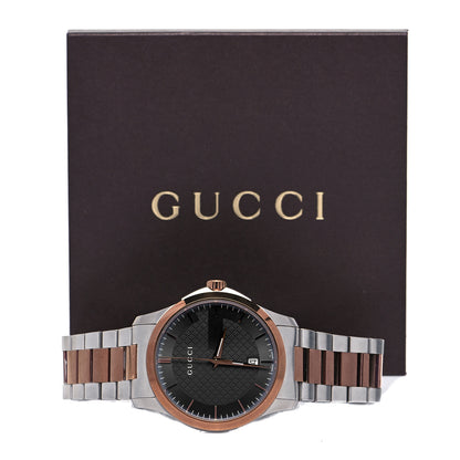 Gucci Stainless Steel 38mm G-Timeless Two Tone Quartz Watch Black 5 of 5