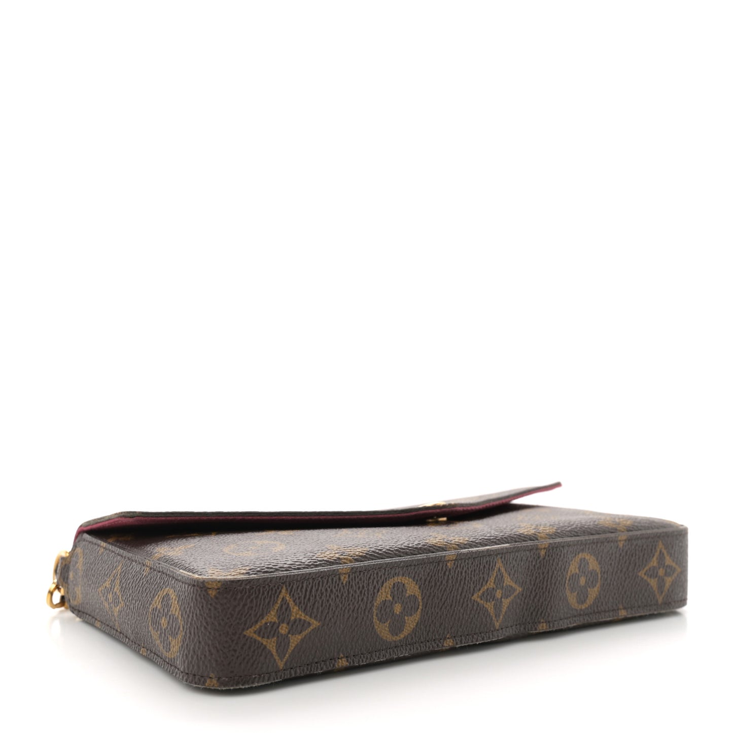 Monogram Pochette Felicie Chain Wallet Fuchsia