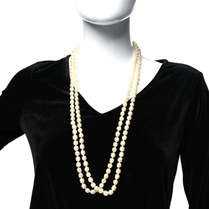 Chanel Pearl CC Long Necklace Gold 2 of 4