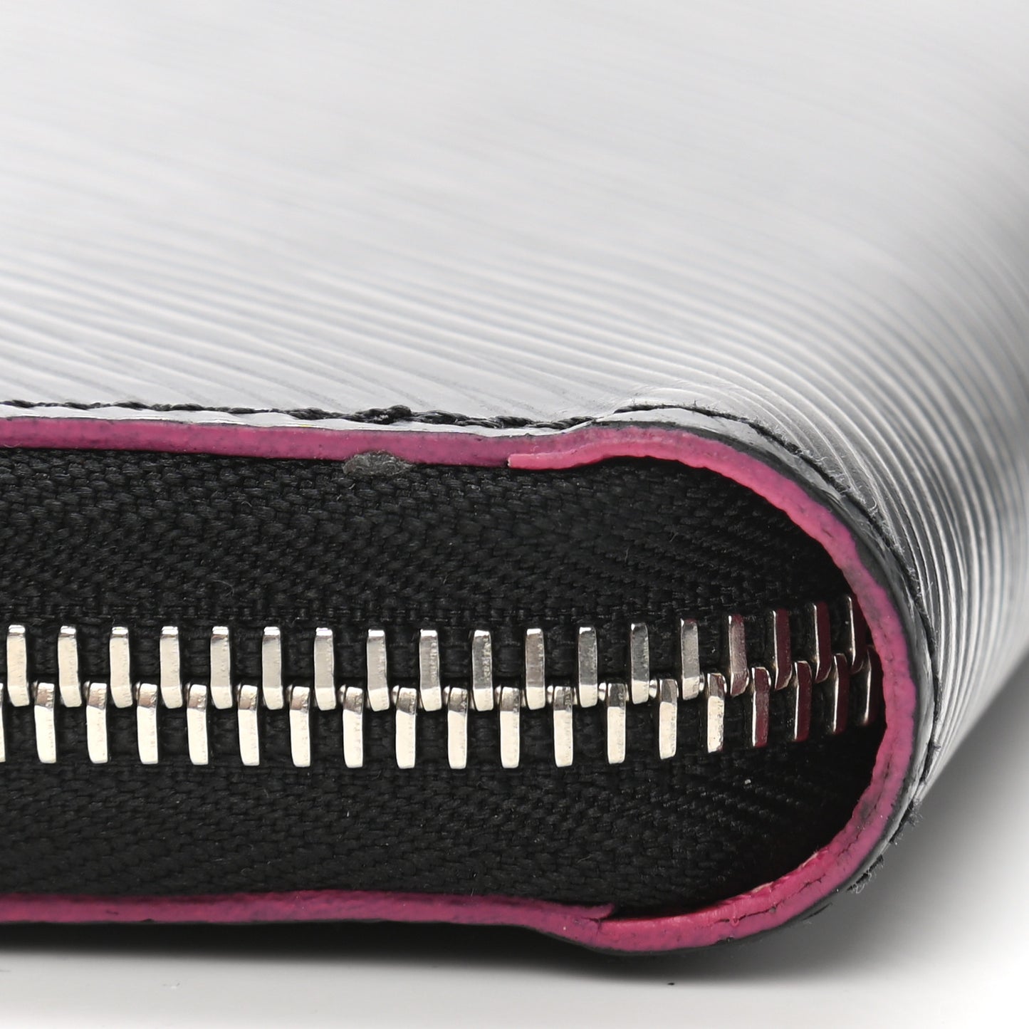 Epi Zippy Wallet Black Hot Pink