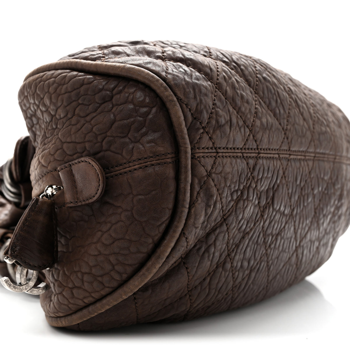 Distressed Lambskin Le Marais Bowler Brown