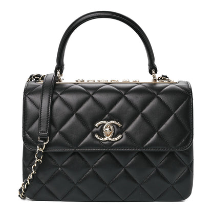 Chanel Lambskin Quilted Small Trendy CC Dual Handle Flap Bag Black 1 of 12