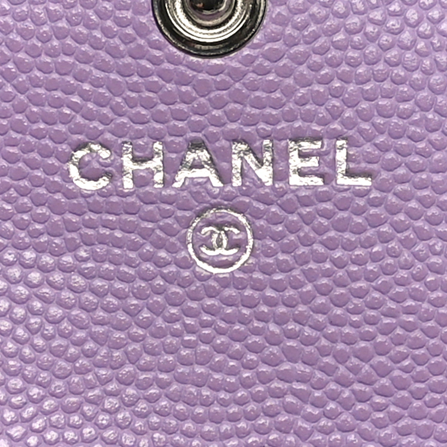 Chanel Caviar Quilted CC Logo Flap Card Holder Light Purple 7 of 10