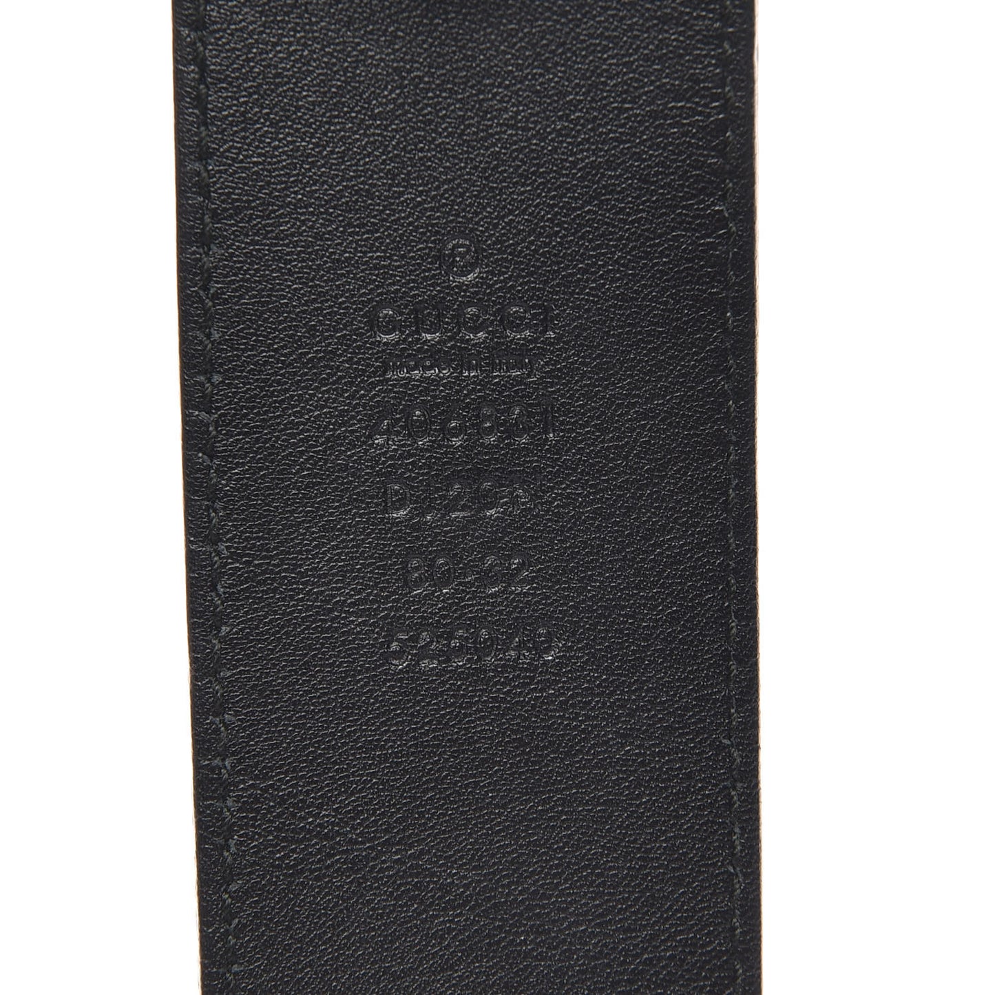 Textured Dollar Calfskin Nickel Double G 40mm Belt 80 32 Black