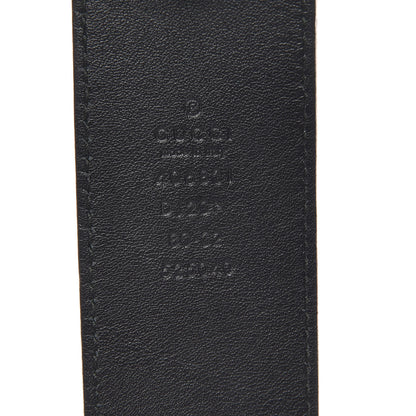 Gucci Textured Dollar Calfskin Nickel Double G 40mm Belt 80 32 Black 3 of 7