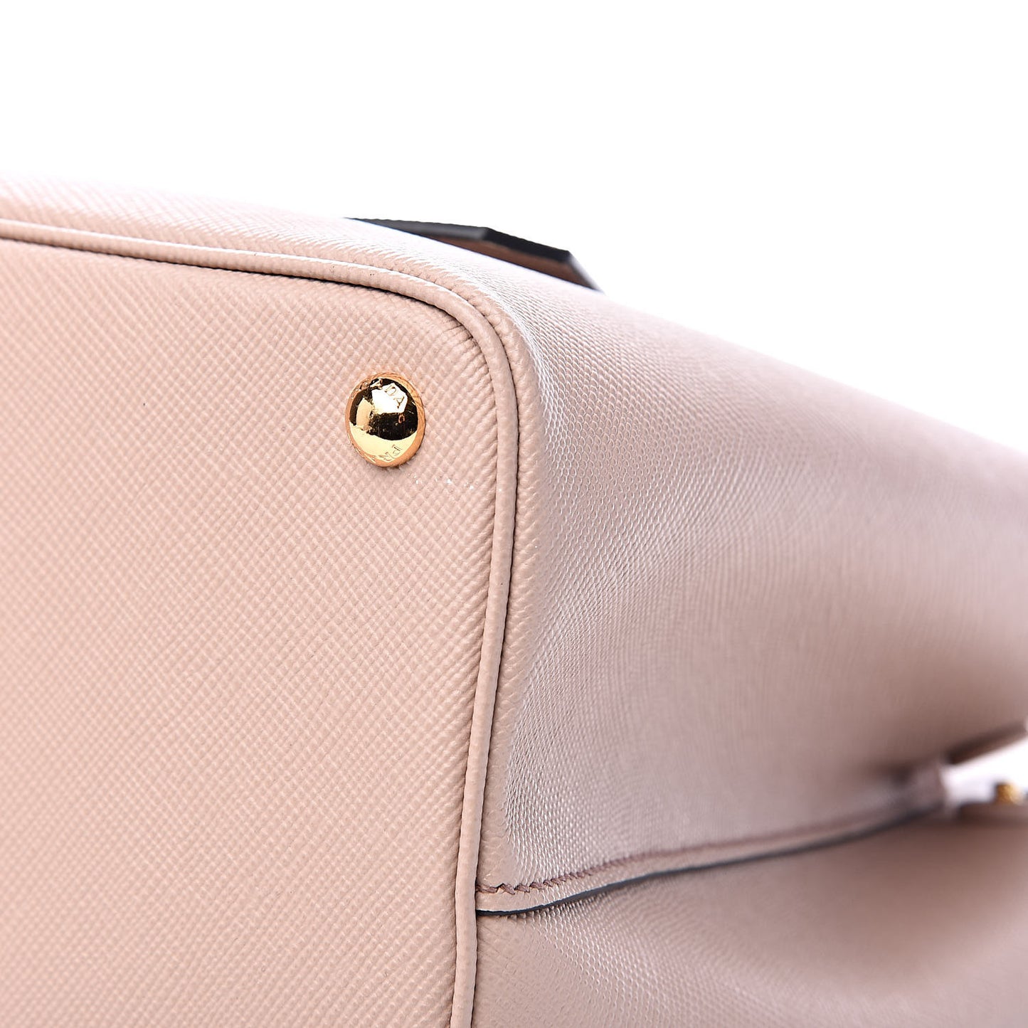 Saffiano Cuir Medium Double Bag Cammeo