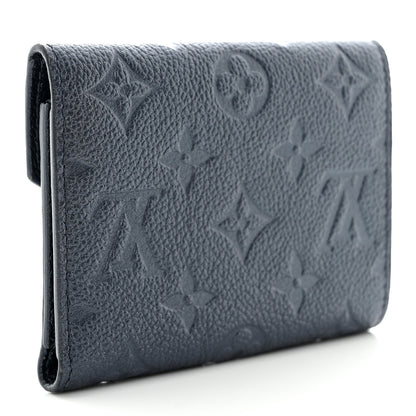 Louis Vuitton Empreinte Monogram Flower Victorine Wallet Navy Blue 3 of 7