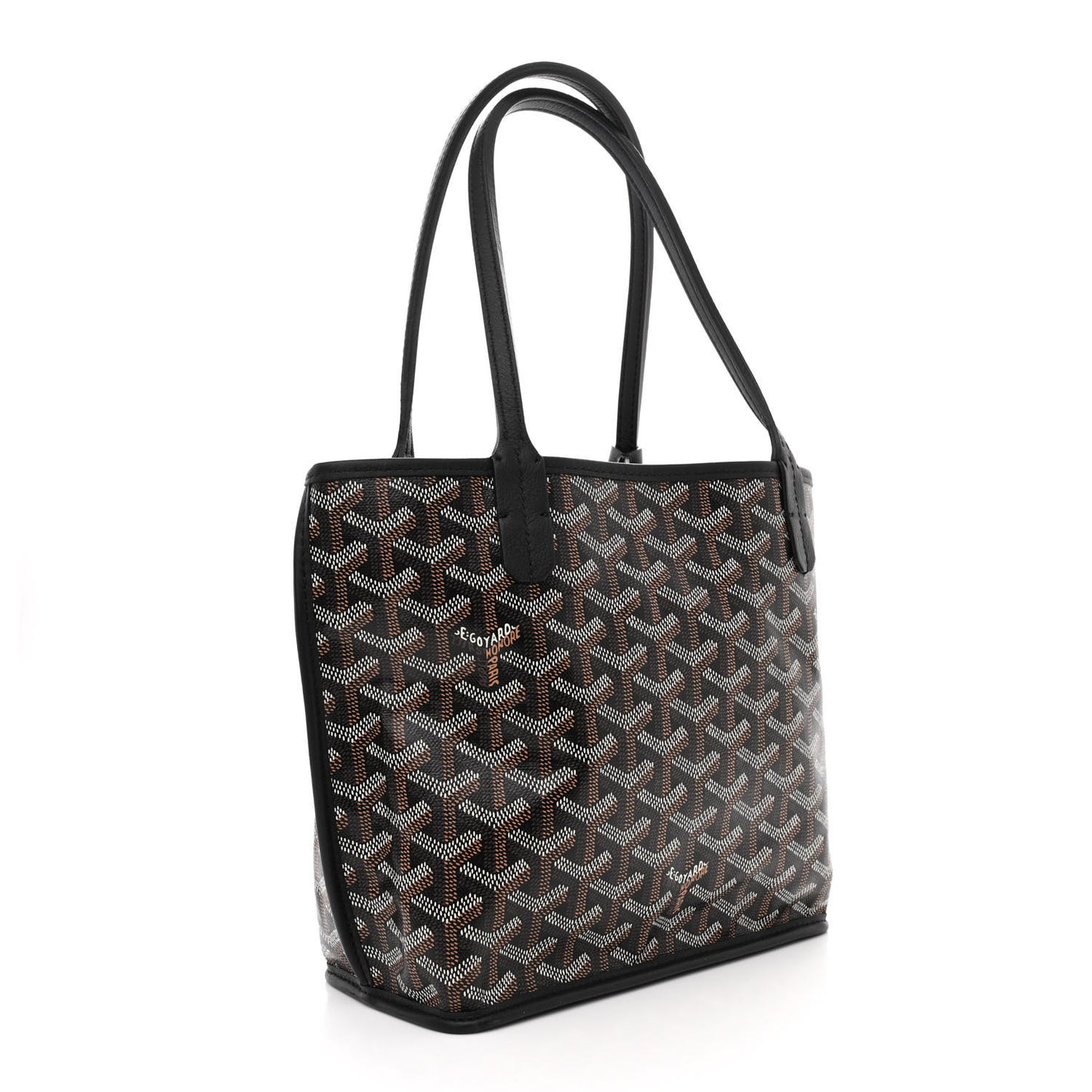 Goyardine Reversible Mini Anjou Black