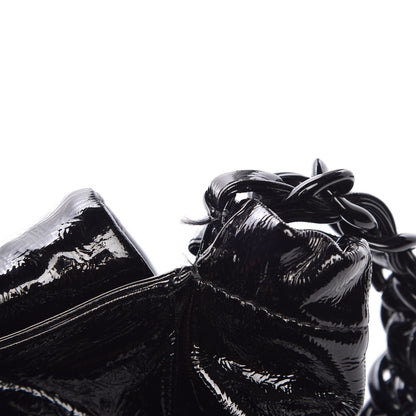 Chanel Crinkled Patent Modern Chain Flap Black 14 of 14