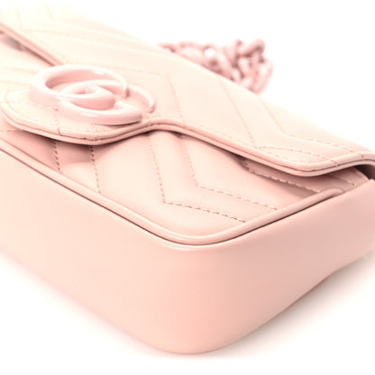 Gucci Calfskin Matelasse Monochrome GG Marmont Chain Belt Bag Perfect Pink 10 of 10