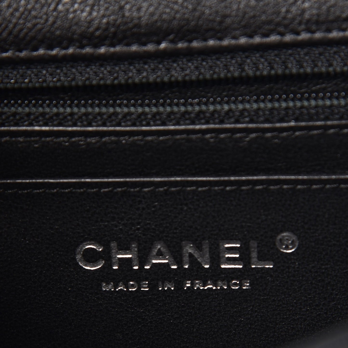 Crumpled Calfskin Quilted Mini Rectangular Flap So Black