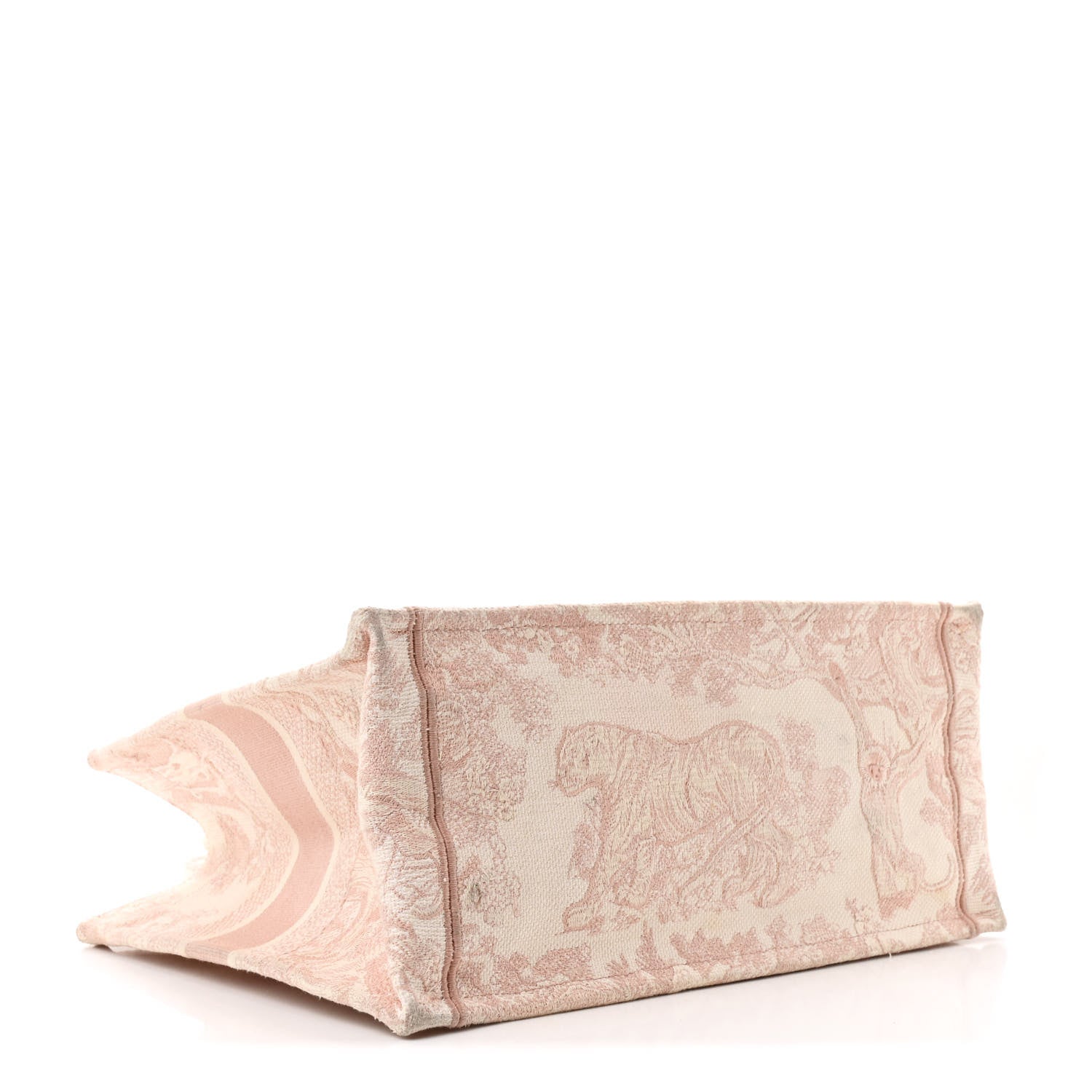 Christian Dior Canvas Embroidered Medium Dioriviera Toile De Jouy Book Tote Rose 4 of 15