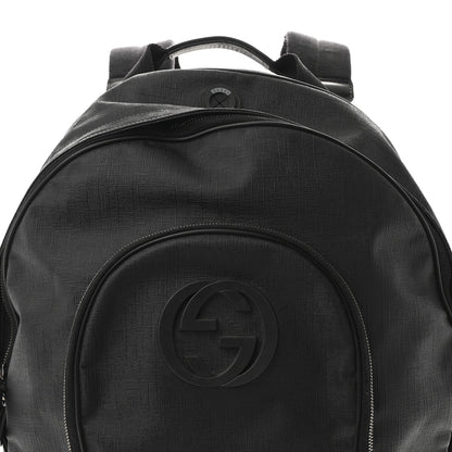 Gucci GG GUCCI Coated Canvas Interlocking G Travel Backpack Black 8 of 12
